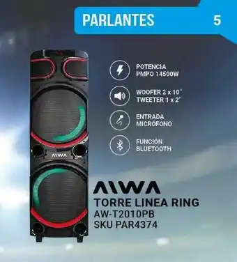 Real Color Aiwa torre linea ring oferta