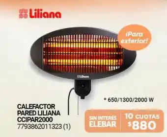Calefactor Pared Liliana Ccipar2000