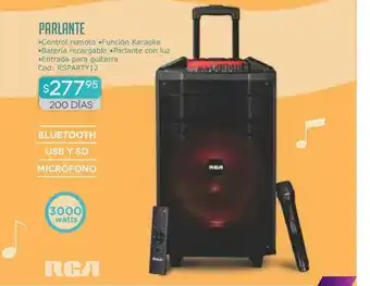 Cuotas del Sur Parlante Rsparty12 Rca oferta