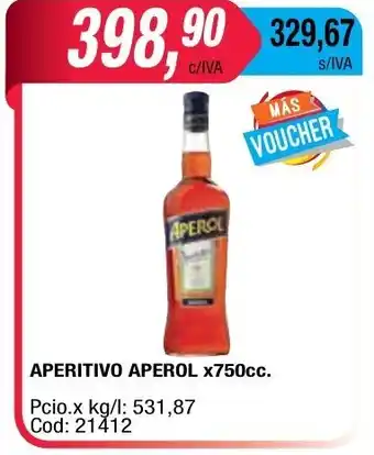Maxiconsumo Aperol Aperitivo x 750cc oferta