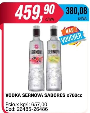 Maxiconsumo Vodka Sernova Sabores x 700cc oferta
