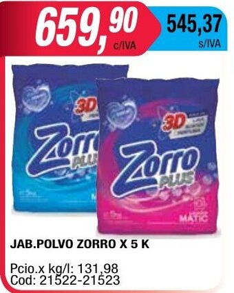 Maxiconsumo Zorro Jab.Polvo x 5K oferta