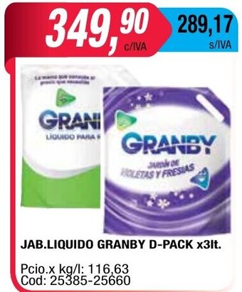 Maxiconsumo Granby Jab.Liquido D-Pack x 3lt oferta