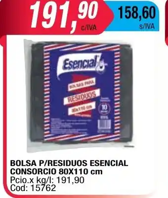 Maxiconsumo Esencial Bolsa P/Residuos Consorcio 80x110cm oferta