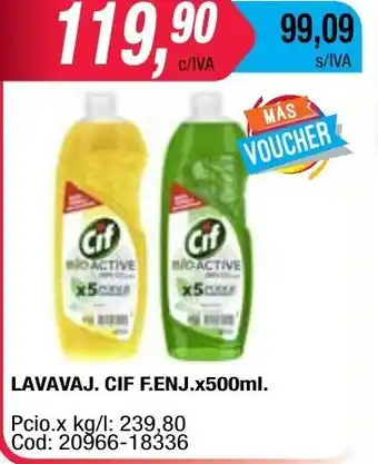 Maxiconsumo CIF Lavavaj F. Enj. x 500ml oferta