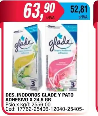 Maxiconsumo Glade Des Inodoros Y Pato Adhesivo x 24,5gr oferta