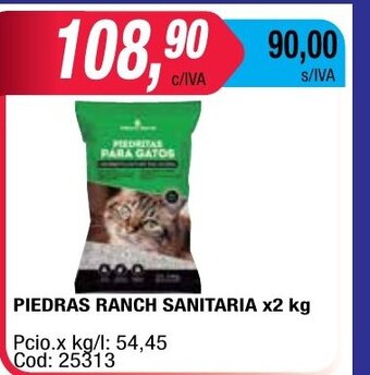 Maxiconsumo Piedras Ranch Sanitaria x 2kg oferta