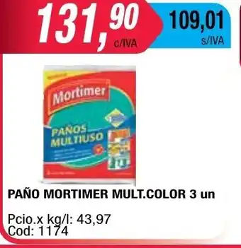 Maxiconsumo Mortimer Paño Mult. Color 3 un oferta