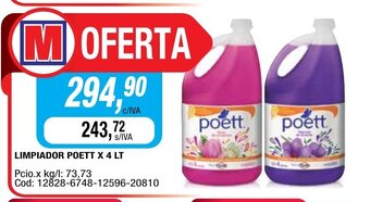 Maxiconsumo Poett Limpiador x 4lt oferta