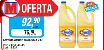 Maxiconsumo Ayudin Lavand Classica x 2lt oferta