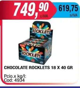 Maxiconsumo Chocolate Rocklets 18x40gr oferta