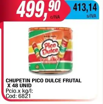 Maxiconsumo Pico Dulce Chupetin Frutal x 48 unid oferta