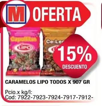 Maxiconsumo Caramelos Lipo Todos x 907gr oferta