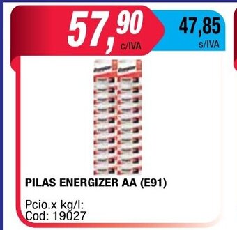 Maxiconsumo Pilas Energizer AAA (E91) oferta