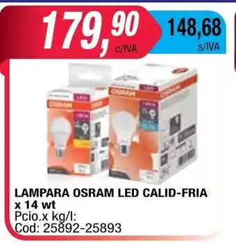Maxiconsumo Lampara Osram LED Calid-Fria x 14wt oferta