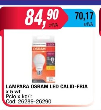 Maxiconsumo Lampara Osram LED Calid-Fria x 5wt oferta