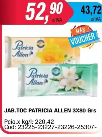 Maxiconsumo Patricia Allen Jab.Toc 3 x 80grs oferta