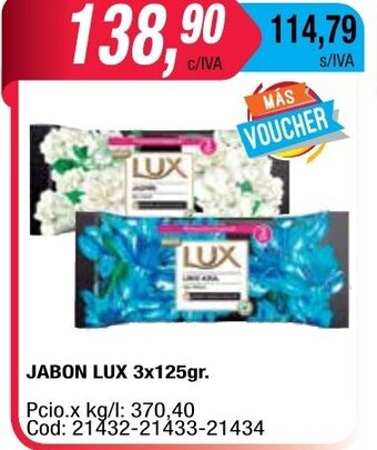 Maxiconsumo Lux Jabon 3x125gr oferta
