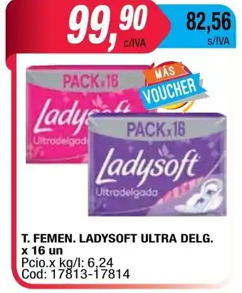 Maxiconsumo Ladysoft T-Femen Ultra Delg x 16un oferta