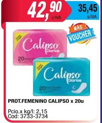 Maxiconsumo Calipso Prot. Feminino x 20u oferta