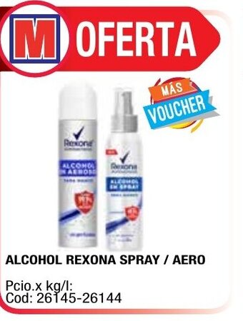 Maxiconsumo Rexona Alcohol Spray/Aero oferta