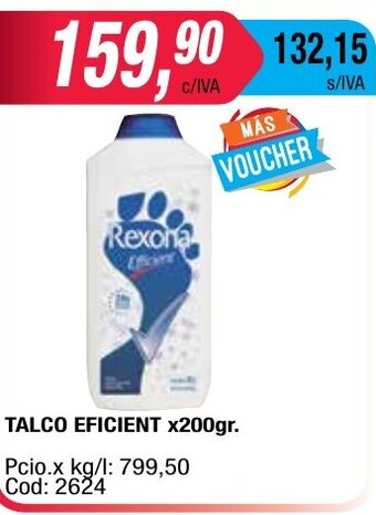 Maxiconsumo Talco Eficient x 200gr oferta