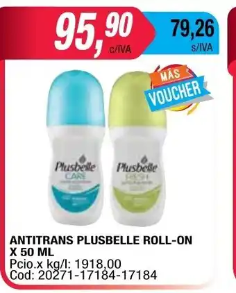 Maxiconsumo Plusbelle Antitrans Roll on x 50ml oferta