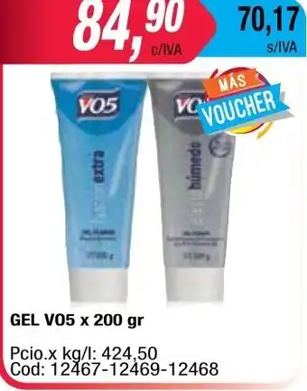 Maxiconsumo Gel Vo5 x 200gr oferta
