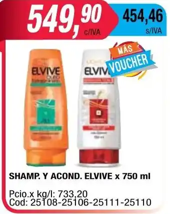Maxiconsumo Elvive Shamp. Y Acond x 750ml oferta