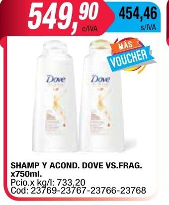 Maxiconsumo Dove Shamp Y Acond Vs. Frag x 750ml oferta