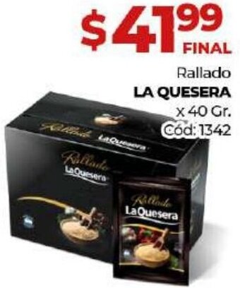 Diarco La Quesera Rallado x 40gr oferta