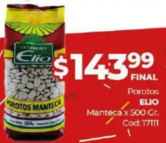 Diarco Elio Porotos Manteca x 500gr oferta