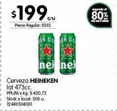 Jumbo Cerveza heineken 473cc oferta