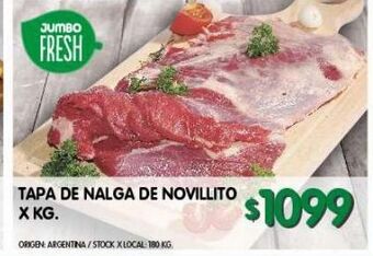 Jumbo Tapa de nalga de novillito x kg oferta