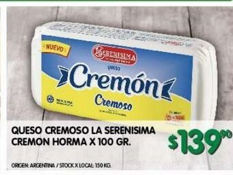 Jumbo Queso cremoso la serenísima x 100g oferta
