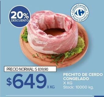 Carrefour Maxi Pechito de cerdo congelado oferta