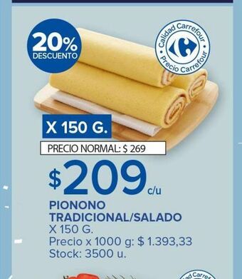 Carrefour Maxi Pionono tradicional/ salado oferta