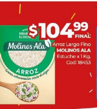Diarco Molinos Ala Arroz Largo Fino Estuche x 1kg oferta