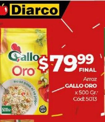 Diarco Gallo Oro Arroz x 500gr oferta