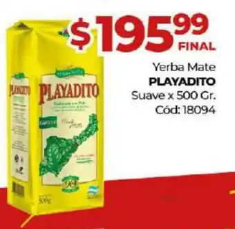 Diarco Playadito Yerba Mate Suave x 500gr. oferta
