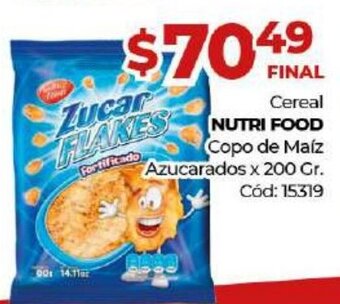 Diarco Nutri Food Cereal Copo de Maiz Azucarados x 200gr. oferta