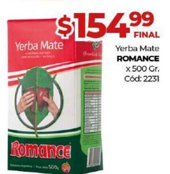 Diarco Romance Yerba Mate x 500gr. oferta