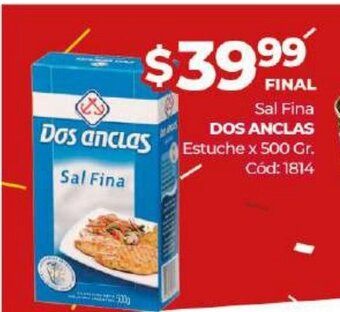 Diarco Dos Anclas Sal Fina Estuche x 500gr. oferta