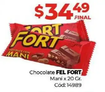 Diarco Fel Fort Chocolate Mani x 20gr. oferta