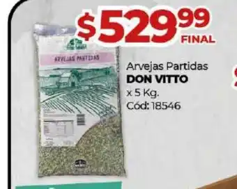 Diarco Don Vitto Arvejas Partidas x 5 kg. oferta