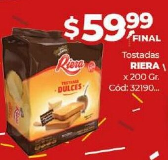 Diarco Riera Tostadas x 200gr oferta