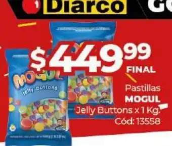 Diarco Mogul Pastillas Jelly Buttons x 1kg oferta