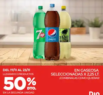 Supermercados DIA En Gaseosa Seleccionadas x 2.25lt oferta