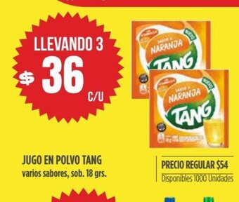 Supermercados Vea Jugo en Polvo Tang oferta