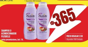 Supermercados Vea Shampoo o Acondicionador Plusbelle oferta